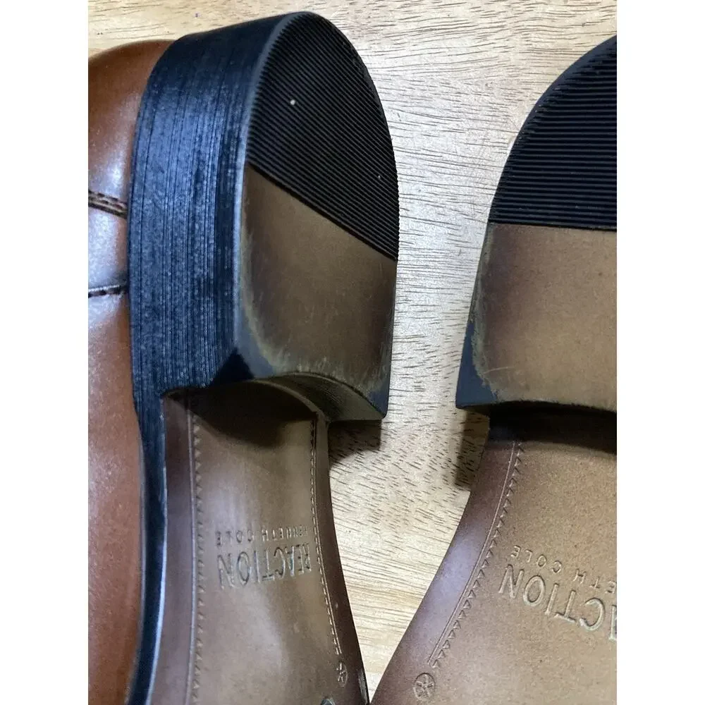 Kenneth‎ Cole Brock Loafers Mens 11 Brown Leather Slip On Dress Shoes
